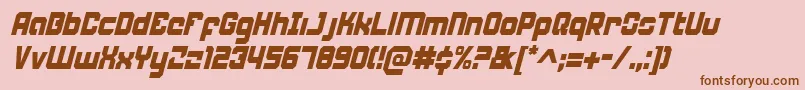 WeaponeerCondensedItalic Font – Brown Fonts on Pink Background