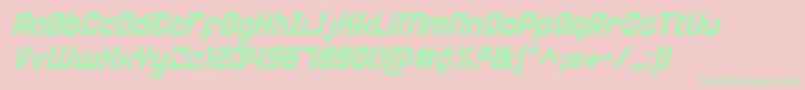 WeaponeerCondensedItalic Font – Green Fonts on Pink Background