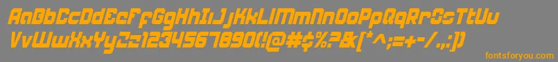 WeaponeerCondensedItalic Font – Orange Fonts on Gray Background