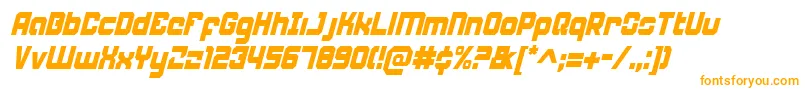 WeaponeerCondensedItalic Font – Orange Fonts on White Background
