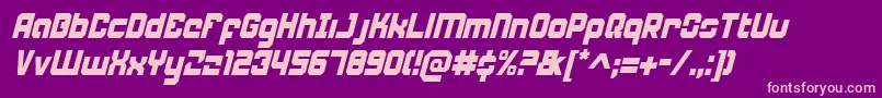 WeaponeerCondensedItalic Font – Pink Fonts on Purple Background