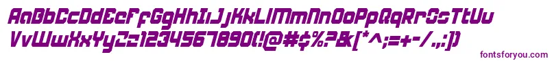 WeaponeerCondensedItalic Font – Purple Fonts on White Background