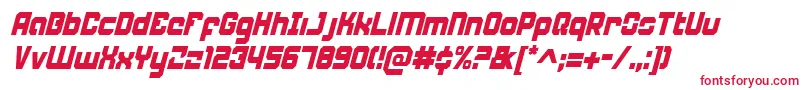 WeaponeerCondensedItalic Font – Red Fonts on White Background