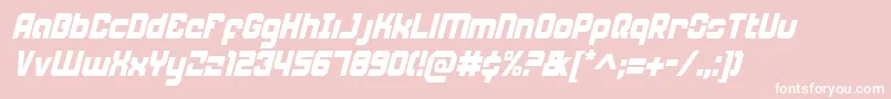 WeaponeerCondensedItalic Font – White Fonts on Pink Background