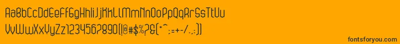 bluesquare Font – Black Fonts on Orange Background