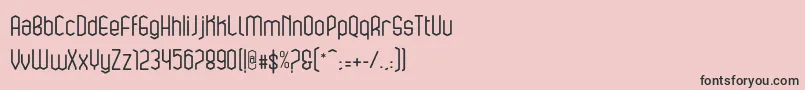 フォントbluesquare – ピンクの背景に黒い文字
