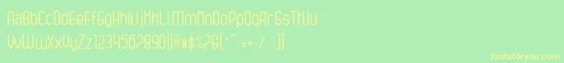 bluesquare Font – Yellow Fonts on Green Background