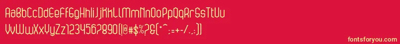 bluesquare Font – Yellow Fonts on Red Background