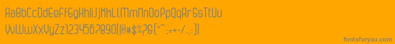 bluesquare Font – Gray Fonts on Orange Background