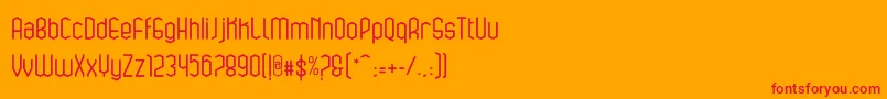 bluesquare Font – Red Fonts on Orange Background