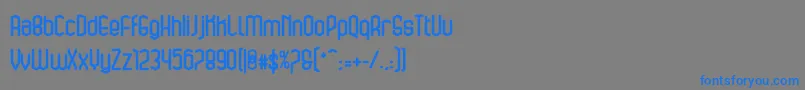 フォントbluesquarebold – 灰色の背景に青い文字