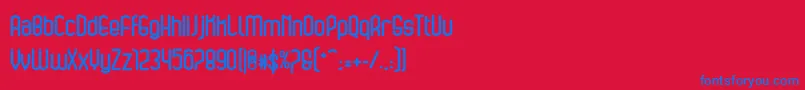 bluesquarebold Font – Blue Fonts on Red Background