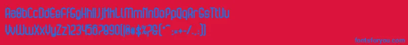 bluesquarebold Font – Blue Fonts on Red Background