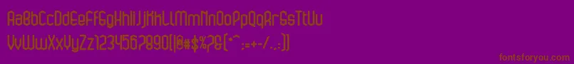 bluesquarebold Font – Brown Fonts on Purple Background