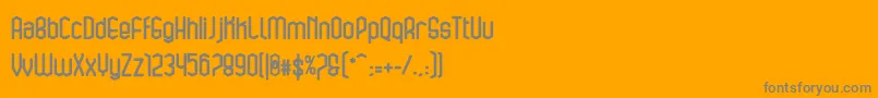 bluesquarebold Font – Gray Fonts on Orange Background