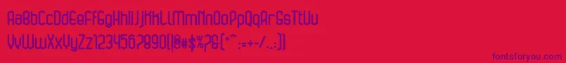 bluesquarebold Font – Purple Fonts on Red Background