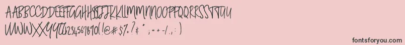 BLUESTORIA Personal Use Only Font – Black Fonts on Pink Background