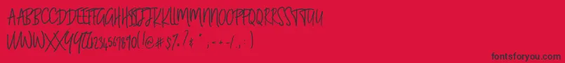 fuente BLUESTORIA Personal Use Only – Fuentes Negras Sobre Fondo Rojo