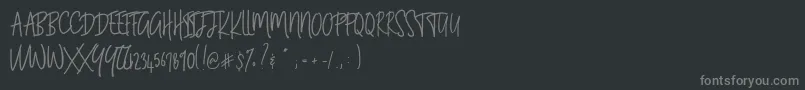 BLUESTORIA Personal Use Only Font – Gray Fonts on Black Background