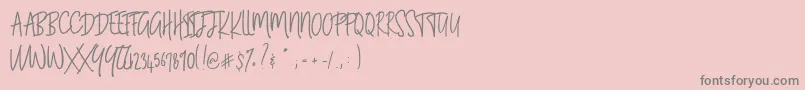 BLUESTORIA Personal Use Only Font – Gray Fonts on Pink Background
