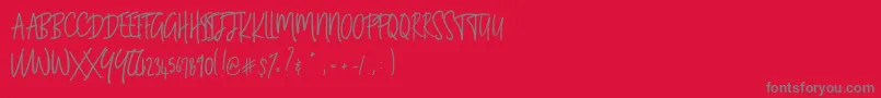 BLUESTORIA Personal Use Only Font – Gray Fonts on Red Background