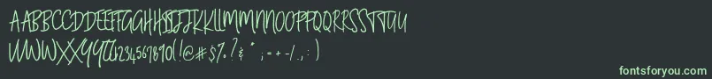 BLUESTORIA Personal Use Only Font – Green Fonts on Black Background