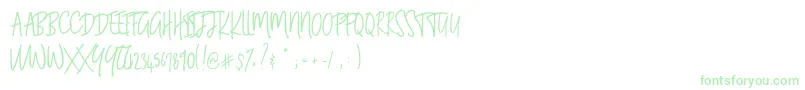 BLUESTORIA Personal Use Only-Schriftart – Grüne Schriften auf weißem Hintergrund
