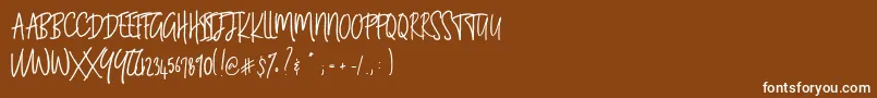 BLUESTORIA Personal Use Only Font – White Fonts on Brown Background