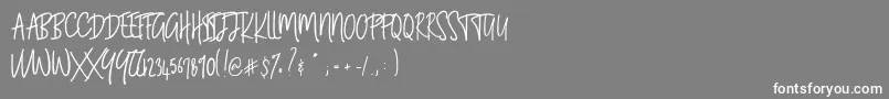 BLUESTORIA Personal Use Only Font – White Fonts on Gray Background