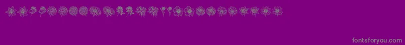 Police Blumen – polices grises sur fond violet