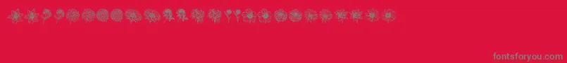 Blumen Font – Gray Fonts on Red Background