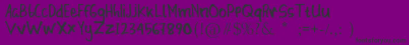 Blunder Sticky-fontti – mustat fontit violetilla taustalla