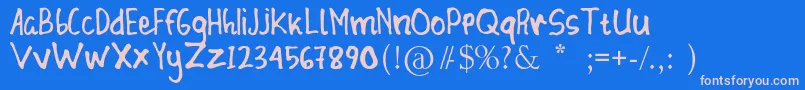 Шрифт Blunder Sticky – розовые шрифты на синем фоне