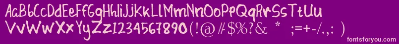 Blunder Sticky Font – Pink Fonts on Purple Background