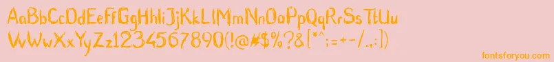 BluntBrush Font – Orange Fonts on Pink Background