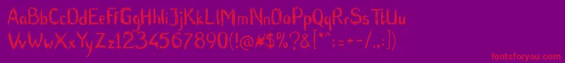 BluntBrush-fontti – punaiset fontit violetilla taustalla