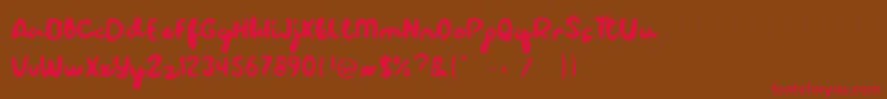 Blur Sight Font – Red Fonts on Brown Background