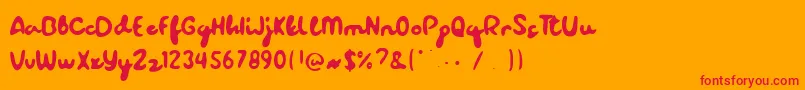 Blur Sight Font – Red Fonts on Orange Background