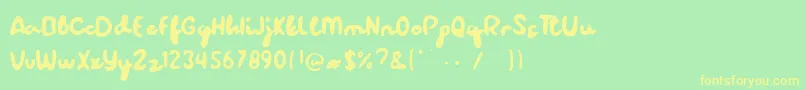 Blur Sight Font – Yellow Fonts on Green Background