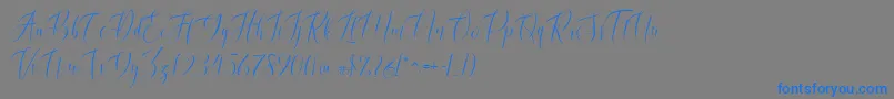 Blussafir Reguler Font – Blue Fonts on Gray Background