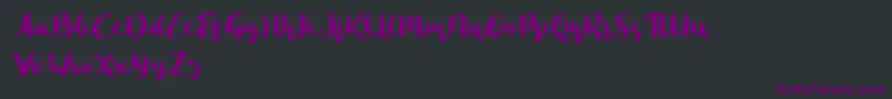 Czcionka Blusty Script Free – fioletowe czcionki na czarnym tle