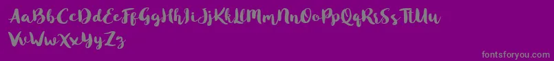 Blusty Script Free Font – Gray Fonts on Purple Background