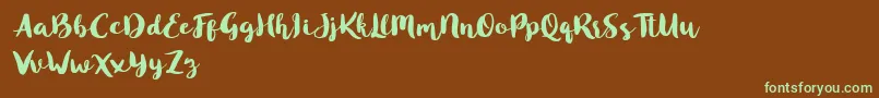 Saiba mais sobre a fonte Blusty Script Free Fonte Blusty Script Free – fontes verdes em um fundo marrom