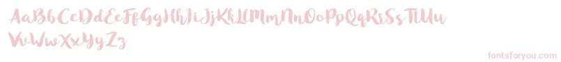 Blusty Script Free-Schriftart – Rosa Schriften auf weißem Hintergrund