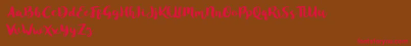 fuente Blusty Script Free – Fuentes Rojas Sobre Fondo Marrón