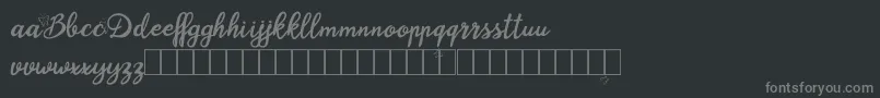 fuente Blysher Demo – Fuentes Grises Sobre Fondo Negro