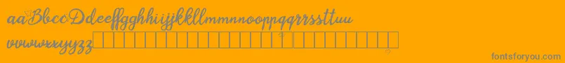 Blysher Demo Font – Gray Fonts on Orange Background