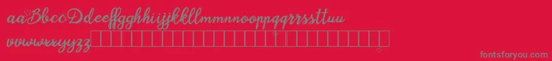 Blysher Demo Font – Gray Fonts on Red Background