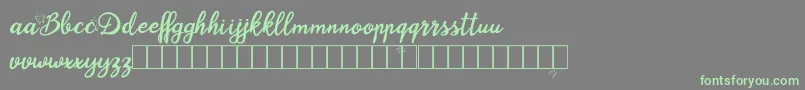 Blysher Demo Font – Green Fonts on Gray Background