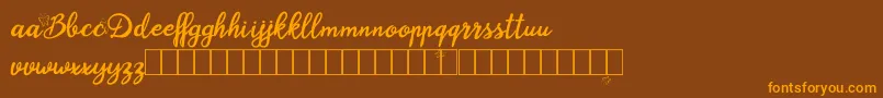 Подробнее о шрифте Blysher Demo Шрифт Blysher Demo – оранжевые шрифты на коричневом фоне